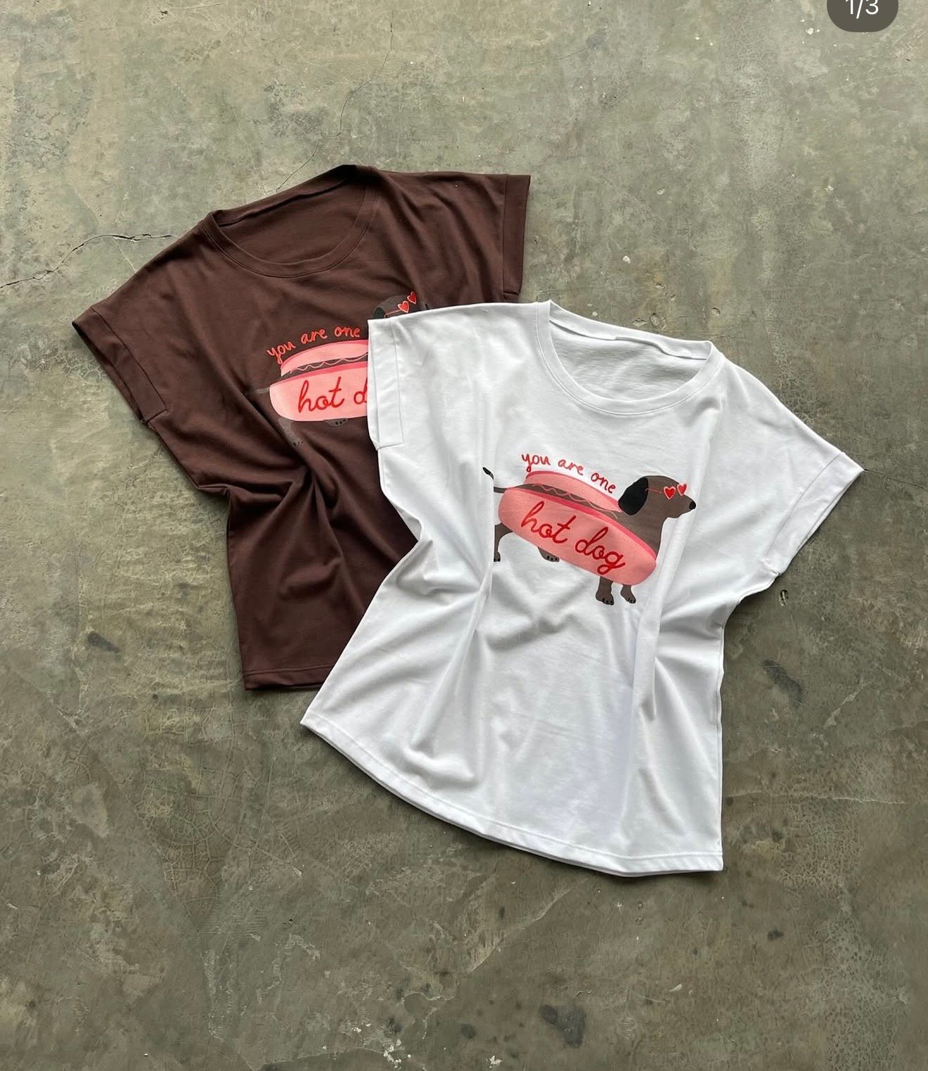 Remera de algodón diseño de perrito