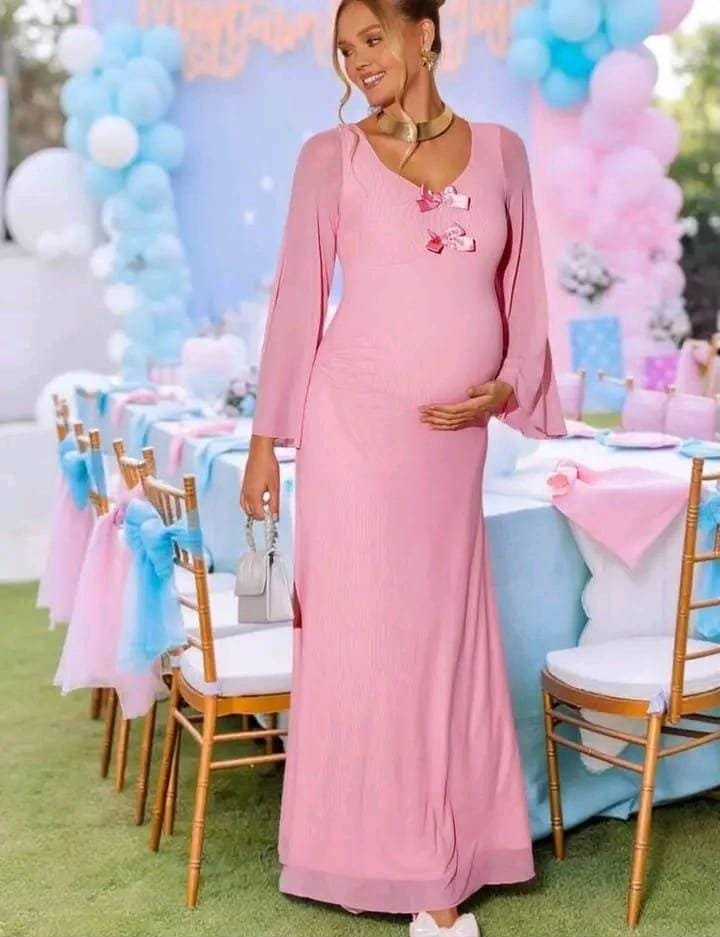 vestido para embarazada con moños
