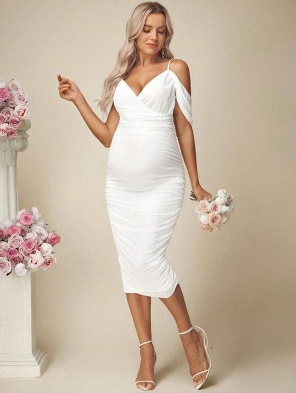 vestido p/ embarazada con  frunce