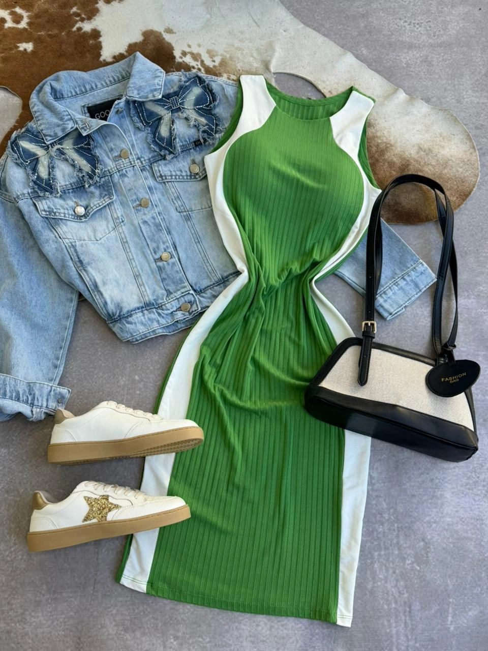 VESTIDO DE MORLEY MANGAS CORTAS